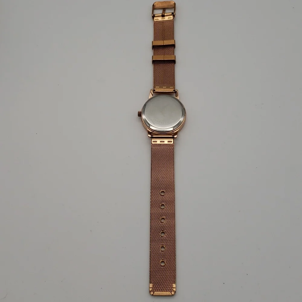 Eddie Borgo The Soho Rose Gold Watch-Woven Strap Quartz Movement